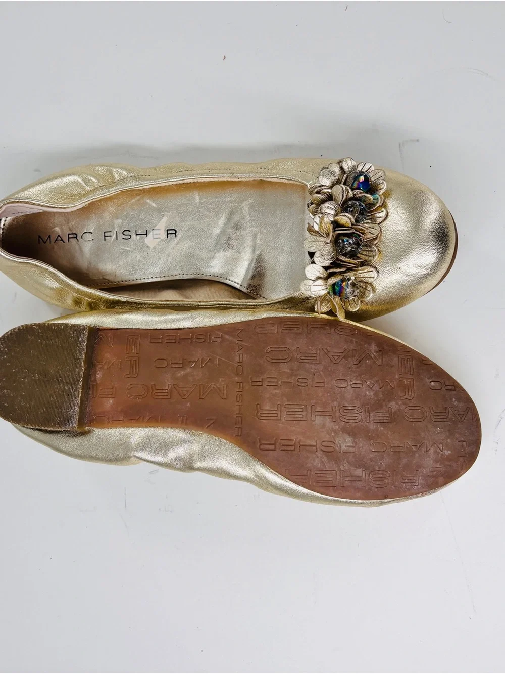 Marc Fisher  Ballet Flats Pewter Size 8.5M